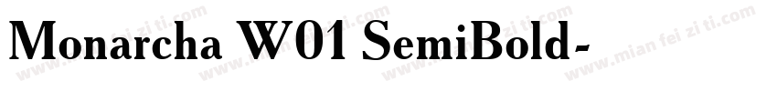 Monarcha W01 SemiBold字体转换